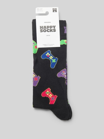 Happy Socks Socken mit Label-Print Black 3
