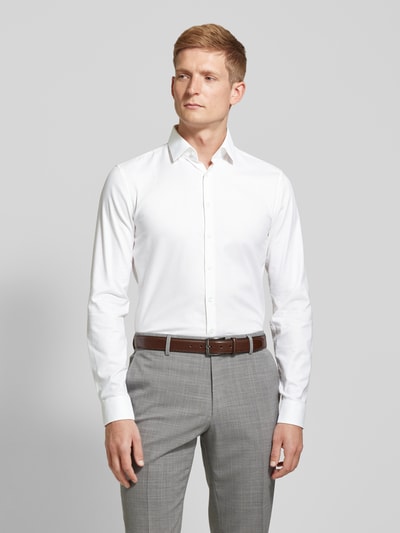 CK Calvin Klein Slim fit zakelijk overhemd met knoopsluiting, model 'Bari' Wit - 4