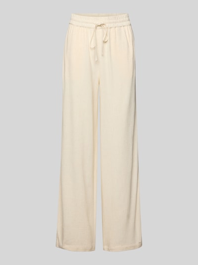 Selected Femme High Waist Hose aus Viskose-Leinen-Mix Modell 'VIVA-GULIA' Sand 2