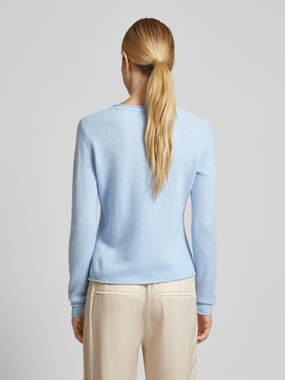 Tommy Hilfiger Pullover mit abgerundetem V-Ausschnitt Modell 'SOFT WOOL' Hellblau 5