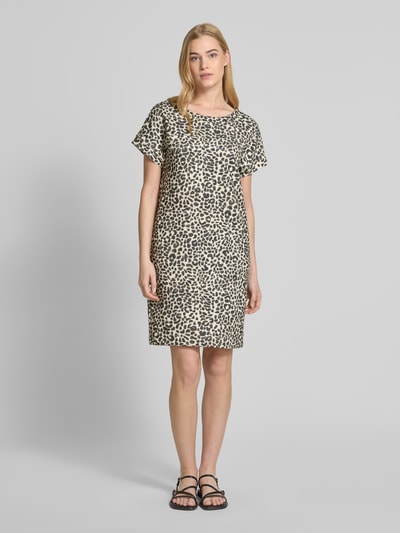 monari Knielanges Kleid mit Kappärmeln Beige 1