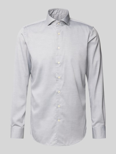 Profuomo Regular Fit Business-Hemd mit Knopfleiste Gruen 2