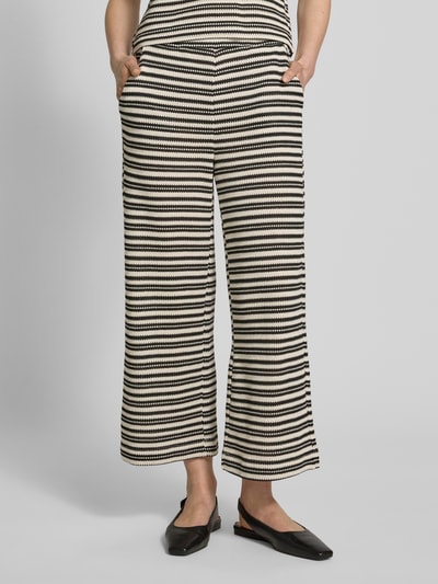 Jake*s Collection Gebreide broek met elastische band en steekzakken Zwart - 4