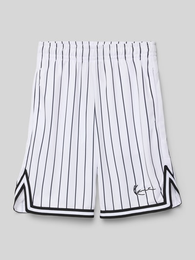 KARL KANI Szorty z dzianiny dresowej z wpuszczanymi kieszeniami Biały 1