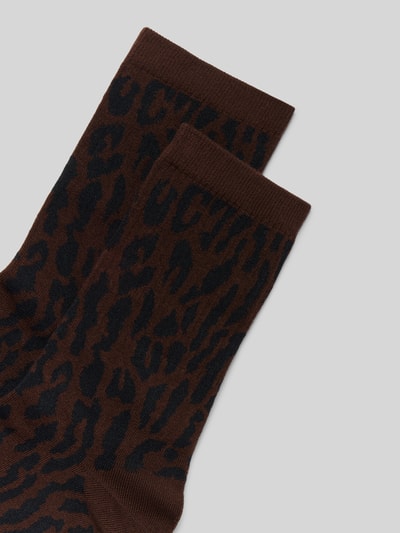 JOOP! COLLECTION Sokken van katoenmix met dierenprint Donkerbruin - 2