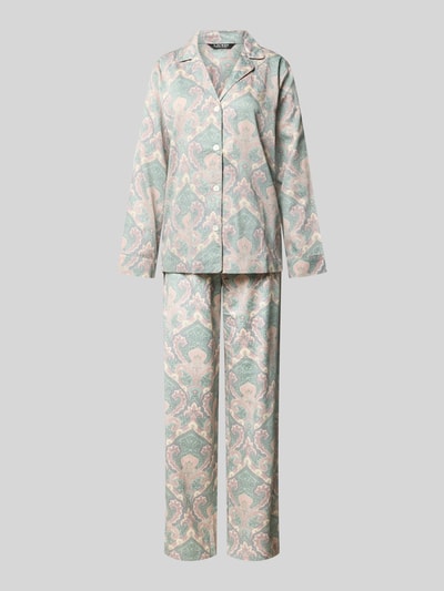 Lauren Ralph Lauren Regular Fit Pyjama mit Allover-Muster Schilf 1
