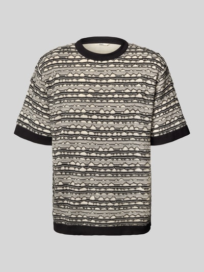 Redefined Rebel T-Shirt mit Strukturmuster Modell 'Rocco' Beige 2