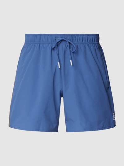 BOSS Badehose mit elastischem Bund Modell 'Iconic' Rauchblau 1
