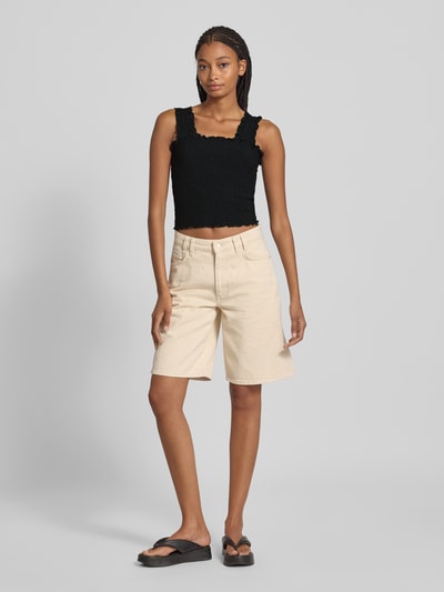 Pieces Top na ramiączkach o kroju slim fit z marszczeniem model ‘TAYLIN’ Czarny 1