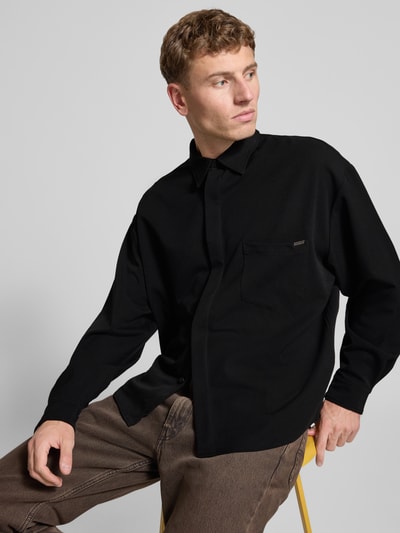 Don´t Waste Culture Regular fit overshirt met viscose, model 'Takinoma' Zwart - 3