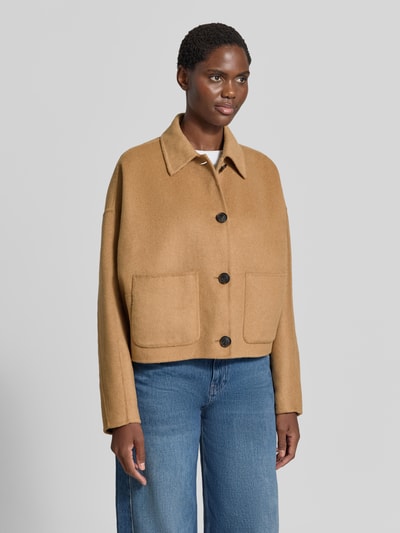 BOSS Orange Regular Fit Blouson mit integriertem Schal am Kragen Modell 'C_Cafrina' Cognac 4
