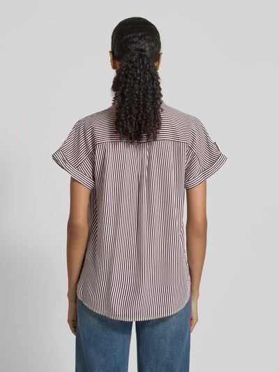 Vero Moda Regular Fit Hemdbluse aus reiner Viskose Modell 'BUMPY' Bordeaux 5