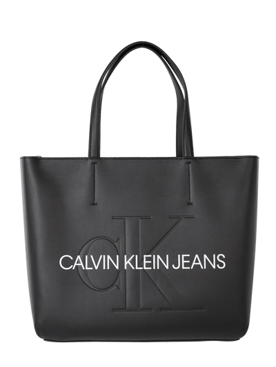 Calvin Klein Jeans Torba shopper z wytłoczonym logo  Czarny 1