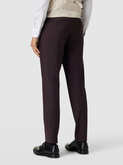 Cinque Pantalon met haakjes- en ritssluiting, model 'Monopoli' Donkerrood - 5