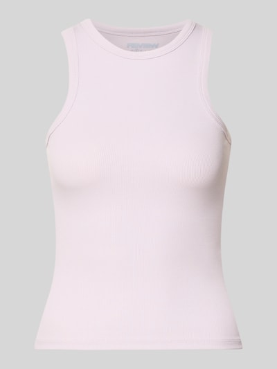 REVIEW Tanktop in Ripp-Optik Flieder 2