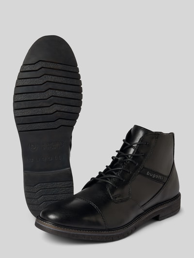 bugatti Boots van leer met ritssluiting, model 'Caj' Zwart - 4