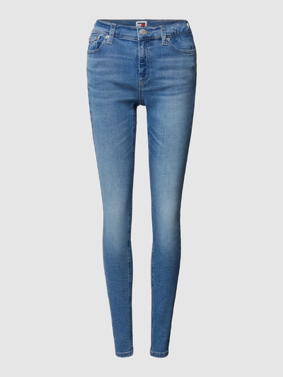 Tommy Jeans Skinny fit jeans met labelstitching, model 'NORA' Jeansblauw - 2