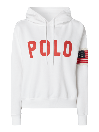 Polo Ralph Lauren Hoodie mit Logo-Aufnäher Weiss 2