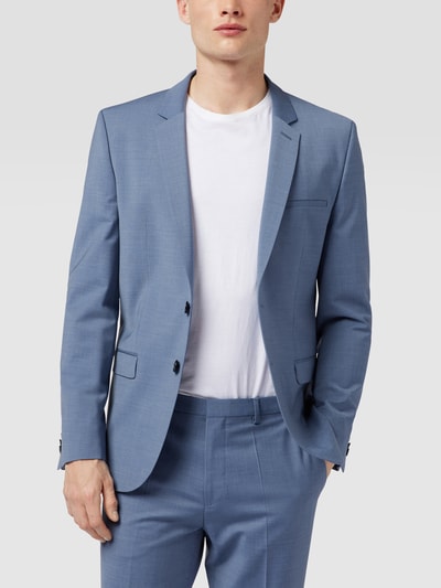 HUGO Extra slim fit colbert van scheerwolmix, model 'Arti' Bleu - 4