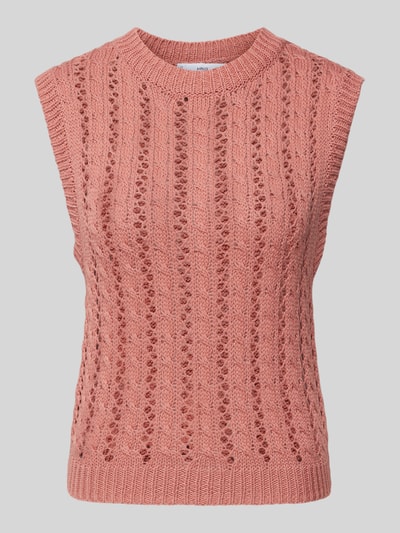 Mango Stricktop mit Lochmuster Modell 'YUDI' Rose 2