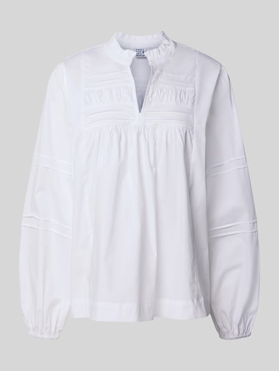 Emily Van den Bergh Bluzka o kroju regular fit z kołnierzem z lamówką Biały 2