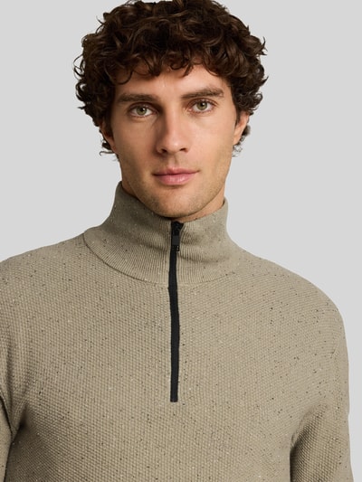 Tom Tailor Denim Regular Fit Pullover aus reiner Baumwolle Dunkelgruen 3
