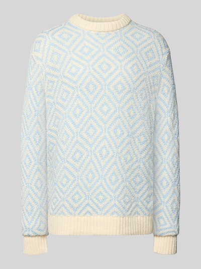 SELECTED HOMME Relaxed Fit Strickpullover aus Woll-Mix Modell 'REMI' Hellblau 2