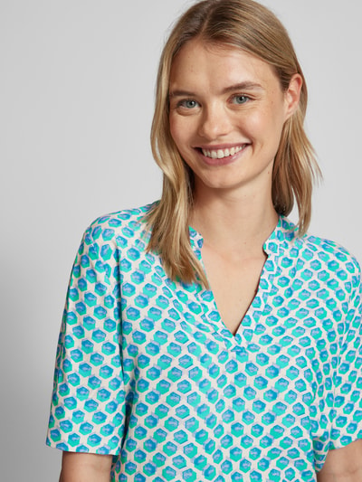 Eterna Bluse mit Tunikakragen Hellblau 3