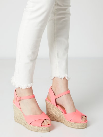 Castañer Wedges aus Textil Modell 'Blaudell' Neon Pink 3