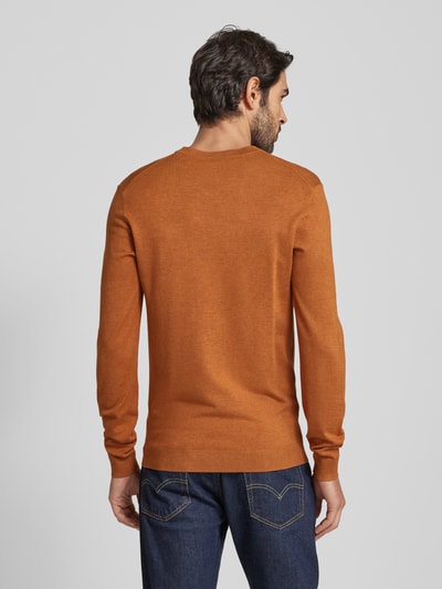 MCNEAL Gebreide pullover met ronde hals Cognac gemêleerd - 5