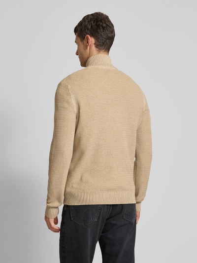 Lerros Gebreide pullover met opstaande kraag Beige - 5