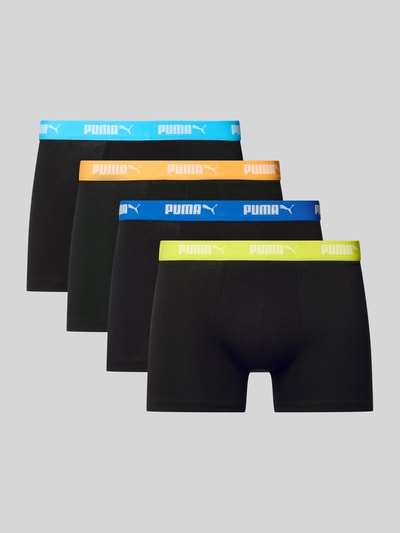 PUMA Boxershort met elastische logoband in een set van 4 stuks  - 1