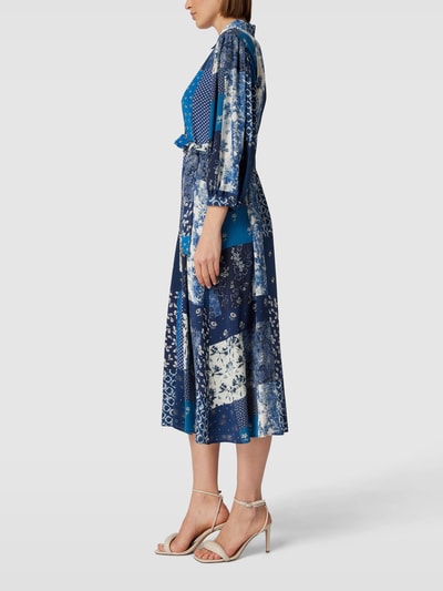 Weekend Max Mara Blusenkleid mit Allover-Muster Modell 'LORA' Marine 4