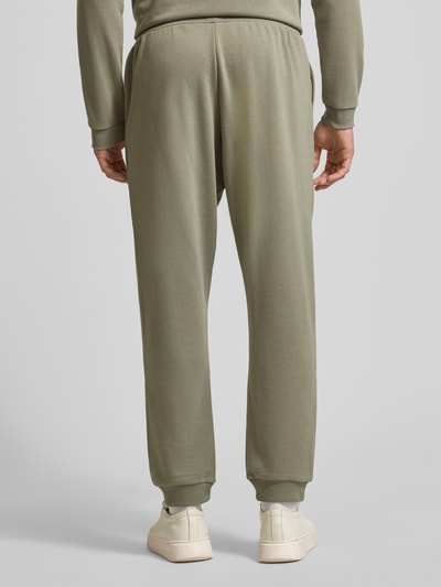 Tommy Hilfiger Regular fit sweatbroek van katoenmix Kaki - 5