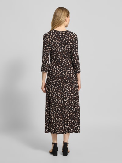 Betty Barclay Midi-jurk met V-hals en knoopdetail Donkerbruin - 5