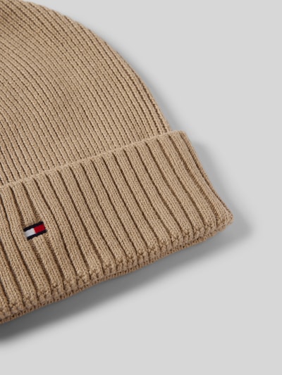 Tommy Hilfiger Strickmütze mit Logo-Detail Beige 2