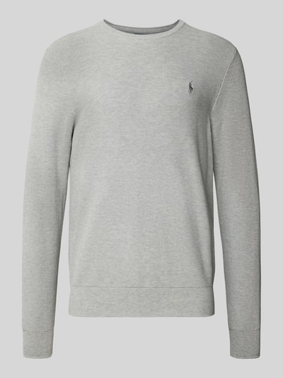 Polo Ralph Lauren Gebreide pullover met labelstitching Lichtgrijs gemêleerd - 2