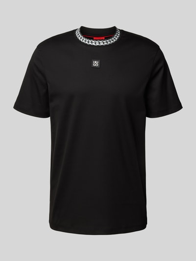 HUGO T-Shirt mit Motiv-Print Modell 'Deternal' Black 2