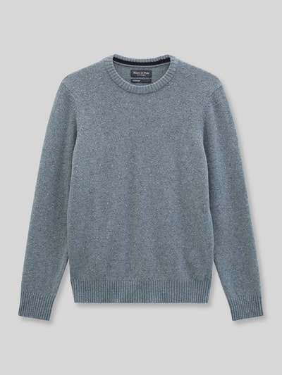 Marc O'Polo Pullover aus Wolle mit Tweedstruktur Eisblau 2