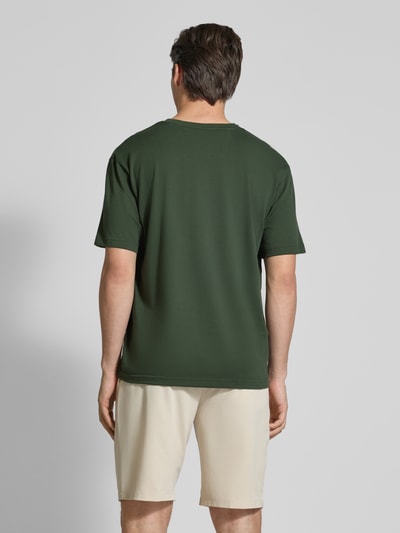 BOSS Green T-Shirt mit Label-Print und Rundhalsausschnitt Dunkelgruen 5