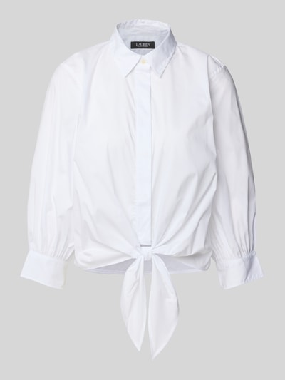 Lauren Ralph Lauren Bluzka koszulowa o kroju regular fit z wiązanym detalem model ‘MOCHELL’ Biały 2