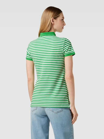 Montego Poloshirt met streepmotief Appeltjesgroen - 5