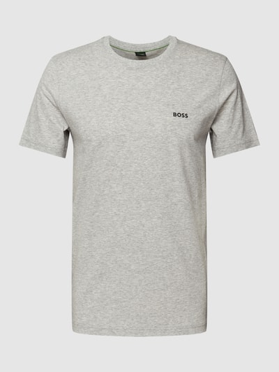 BOSS Green T-Shirt mit Label-Print Modell 'Tee' Hellgrau 2