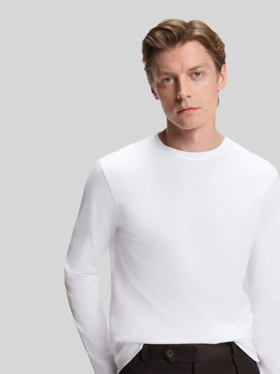 BOSS Regular Fit Langarmshirt aus reiner Baumwolle Modell 'TOWNLEY 7' - BECKHAM x BOSS Weiss 3