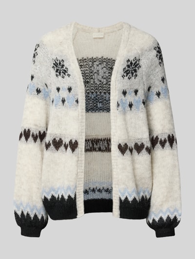 Milano Italy Loose fit cardigan met alpaca-aandeel Beige - 2