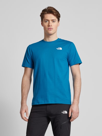 The North Face T-shirt z nadrukiem z logo Królewski niebieski 4