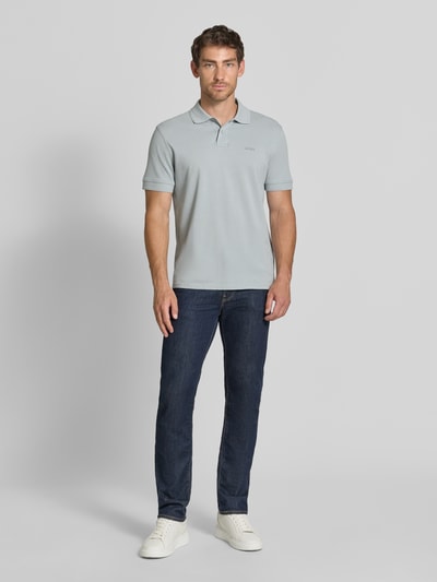 BOSS Orange Relaxed Fit Poloshirt aus reiner Baumwolle Modell 'Prime' Eisblau 1