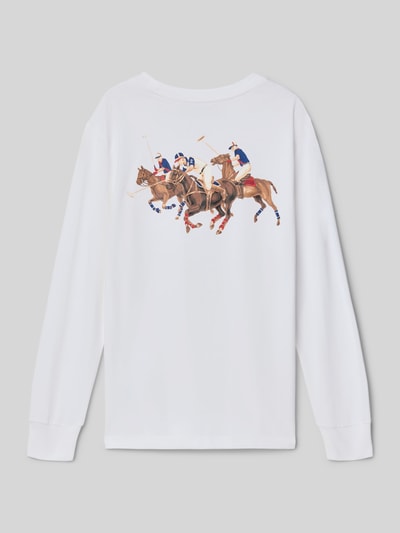 Polo Ralph Lauren Teens Regular Fit Langarmshirt aus reiner Baumwolle Weiss 3
