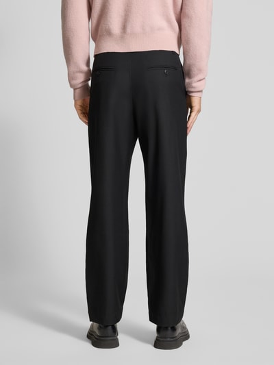 Wood Wood Broek van wolmix met achterzakken, model 'Henry trousers' Zwart - 5