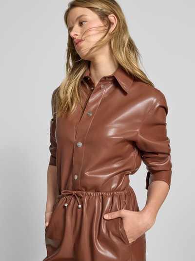 Nanushka Jacke in Leder-Optik Mittelbraun 3